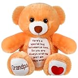 Liliful Sympathy Bears for Boys and Girls Loss of Grandpa Memorial Bear, Grief Stuffed Animals, Grandpa Remembrance Gift Bereavement Gifts, Grieving Plush Toy for Condolences Memorial Loss of Loved