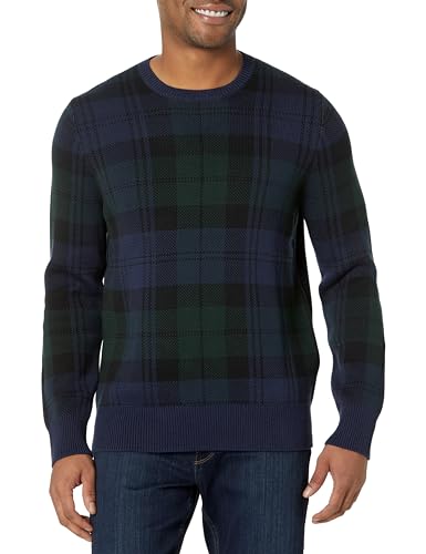 Brooks Brothers Men's Black Watch Cotton Crew Neck Sweater