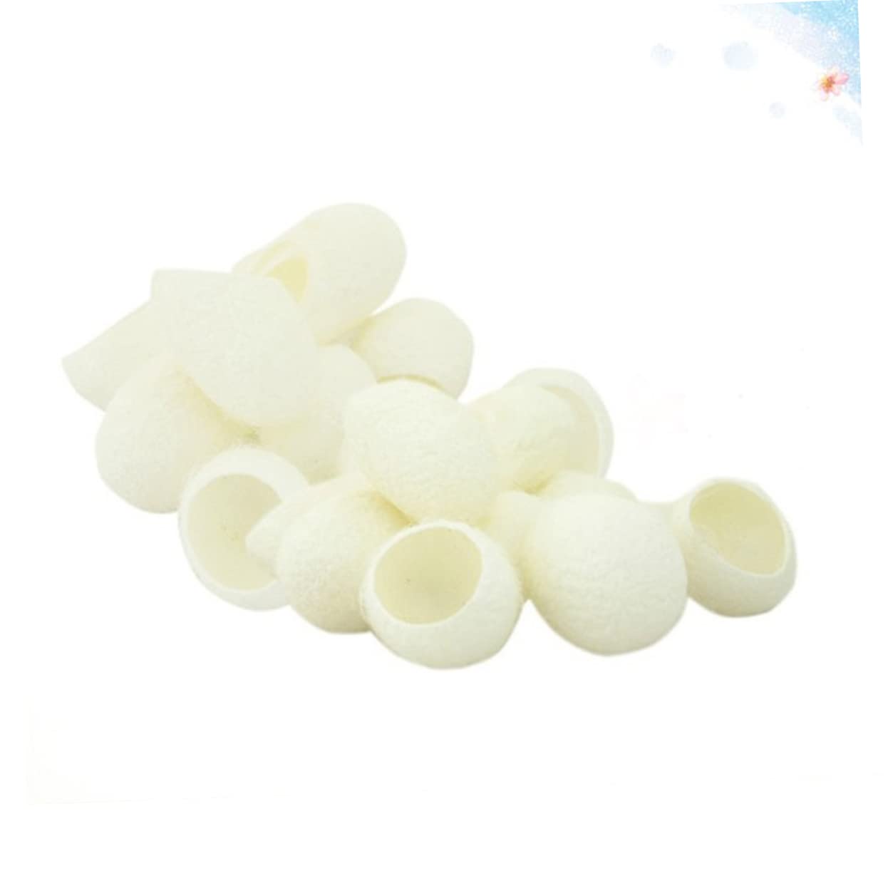 Beavorty Limpiador Facial 600 Piezas Capullos De Seda Natural De Maquillaje Exfoliante Natural De Gusanos De Seda Frotar Los Dedos Con Gusanos De Seda Faciales A7 Constituir