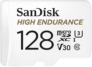 SanDisk 128GB High Endurance Video MicroSDXC Card with Adapter for Dash Cam and Home Monitoring systems - C10, U3, V30, 4K UHD, Micro SD Card - SDSQQNR-128G-GN6IA