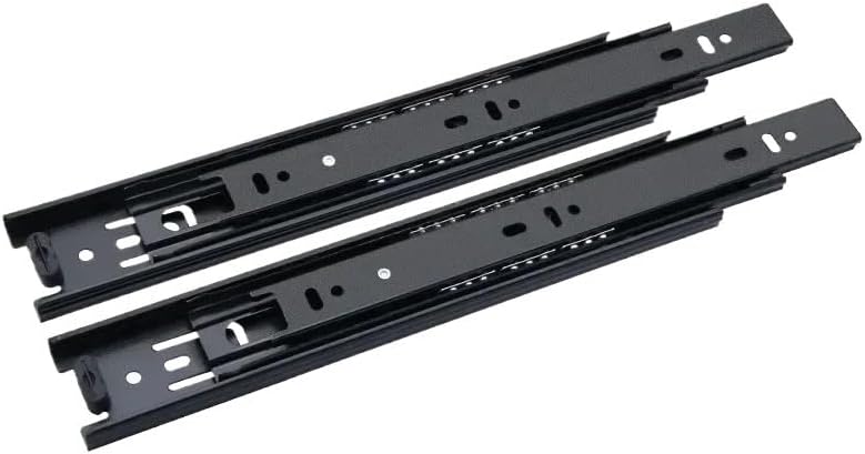 Heavy Duty Drawer Slides Drawer Slides Cold Rolled Steel Hydraulic Damping Buffer Three-Section Furniture Hardware(12 inches 30CM)