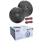 2 PLMRS8B Breitband-Marinelautsprecher, 2-Wege, 8 239 mm 23,9 cm, 160 Watt RMS, 320 Watt Max, 4 Ohm, wasserdicht, Boot, Schwarz, Paar + gratis Kabel