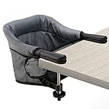 Hook On High Chair, Clip on Table Chair w/Fold-Flat Storage Feeding Seat -Attach to Fast Table Chair for Home or Travel