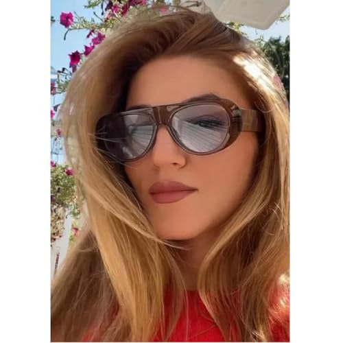 2024 Fashion Large Frame Retro Sunglasses Male UV Resistant Oval Female Minimalist Style Pilot Sun Glasses N452