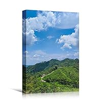 Canvas Wall Art Mountain Skyline II Cool Dramatic Mountain Nature Photography Romantics - 12x18 inches