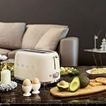 SMEG 2 Slice Toaster with 6 Presets and Defrost Function and Removable Crumb Tray (Cream) - Image 2