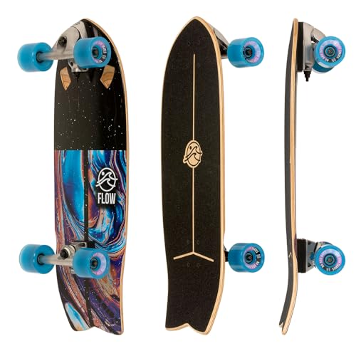 Flow Surf Skates Cruiser - 29'x10' 7-Ply North American Maple Deck, Carving...