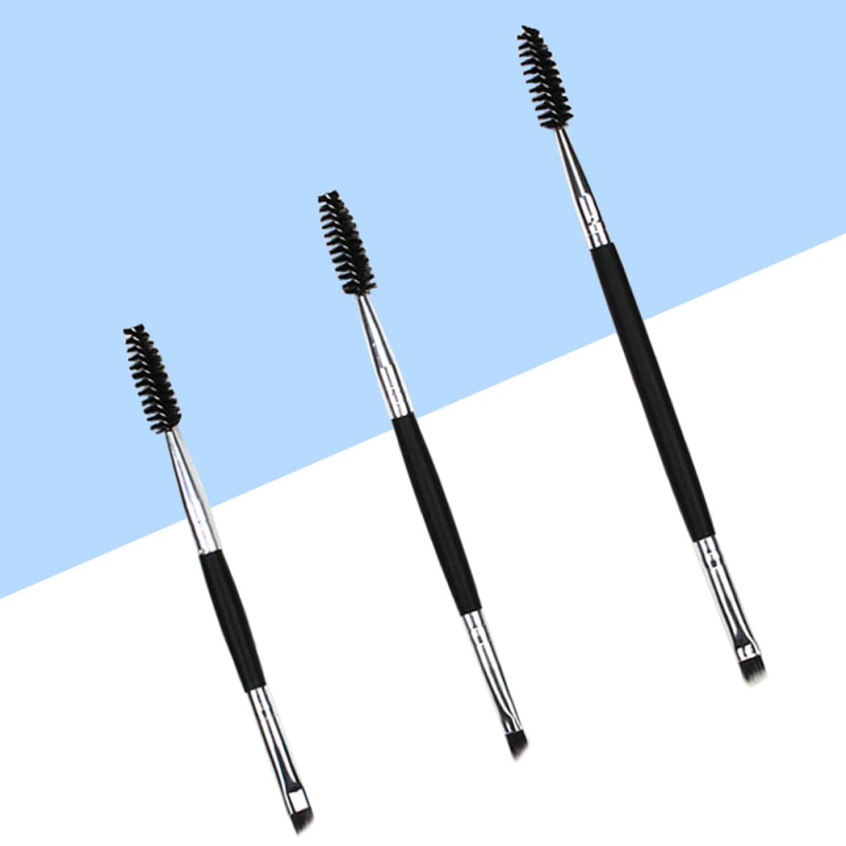 Healeved 3Pcs Eyebrow Brush for Women Professional Dual Ended Eyebrow and Eyelash Brush Wooden Handle Makeup Tools for Brows and Lashes present for Beauty Enthusiasts