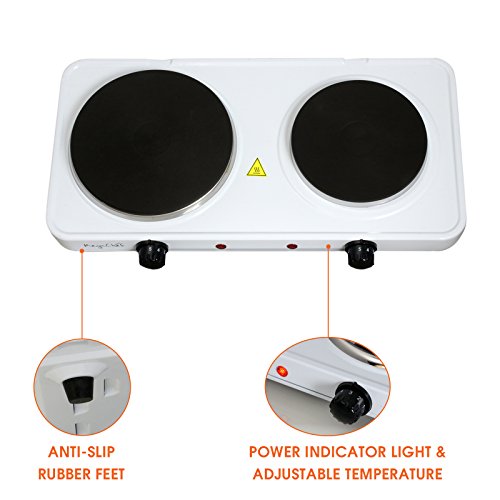 Megachef Portable Easy Clean Dual Electric Cooktop Countertop Burner Stove #TOP4