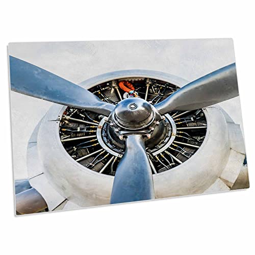 3dRose Piston Engine y Hélice Vintage Desk Pad miniatura 1
