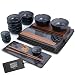 Produktbild Moritz & Moritz Sushi Geschirr Set für 4 Personen - 29 Teile - Sushi Servierset mit 3x Sushi-Platte - 4x Sushi-Teller, Miso-Schale, Schälchen und Stäbchen
