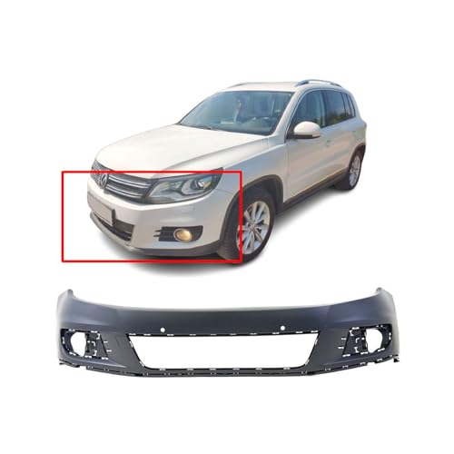 Image of Compatible with Volkswagen Tiguan 2012-2016 Front Bumper Cover | Primed, Ready to Paint, OEM 5N0807217EQGRU, VW1000212