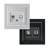 EP Telefonbuchse schwarz, einfache Verbindung, kompaktes Design, ideal für Installationen in Büros und zu Hause.