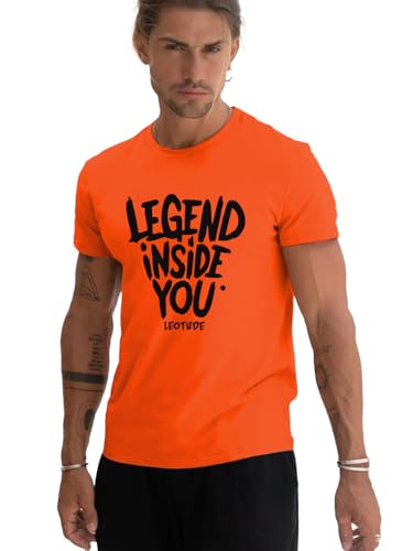 Image of LEOTUDE Regular Fit Half Sleeve Round Neck Cottonblend Tshirt for Men's Combo (Pack of 3)
