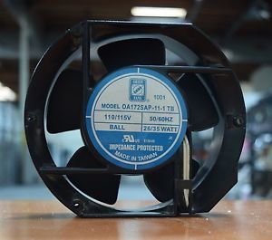 OA172SAP-11-1TB OA172 Series 3200 RPM 172 x 150 x 51 mm 235 CFM 115 V Dual Ball Bearing AC Fan - 1 item(s)