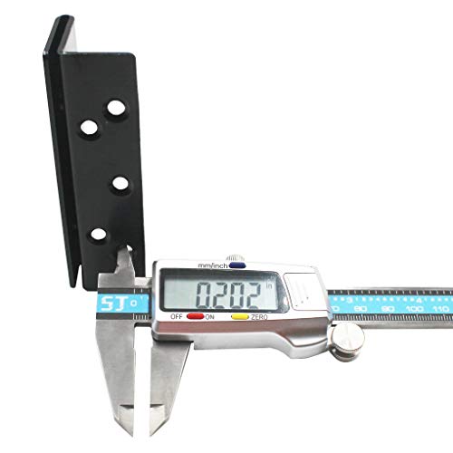 Lusata Bed Frame Hardware Attachment Base Bed Post Double Pin Hook Slot Bracket For Wooden Bed 2Pcs(Black) #TOP2