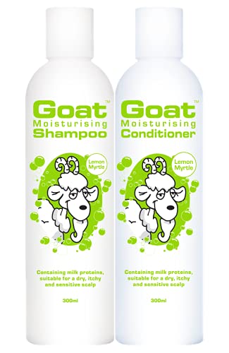 Goat Soap Moisturizing Shampoo & Conditioner Value Pack - Sulfate, Paraben, and Petrochemical Free - Shampoo and Conditioner Set - Lemon Myrtle
