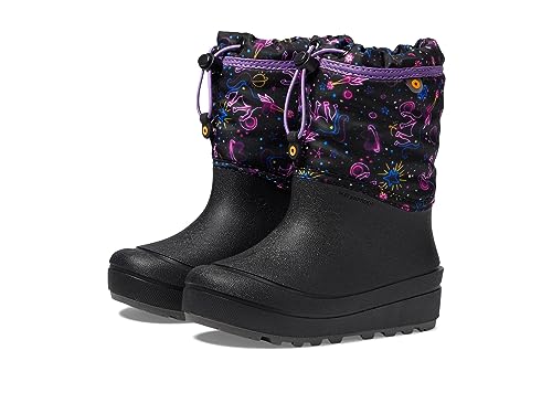BOGS Snow Shell Neon Unicorn Kids Winter Waterproof Snow and Rain Boot, Purple Multi, 7 M