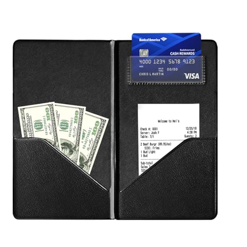 Gorbado Check Presenters for Restaurant - 20 Pack Guest Check Card Holder with Gold Thank You Imprint - 5" x 9.5" Check Holder – Check Book, Black by Gorbado - Image 3