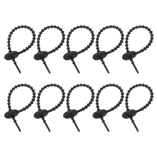 uxcell 20 attaches câble silicone 5 po réutilisables gestion cordon noir