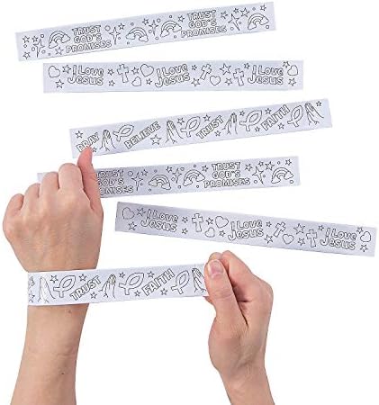 Shade Your Personal Religion Slap Bracelets – VBS and Sunday Faculty Craft Kits – Bulk set of 48