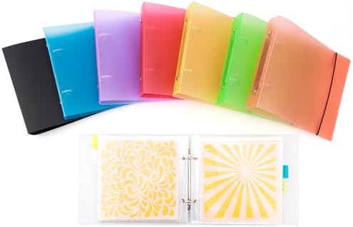 6"x6" Cookie Stencil Storage Binder Die Cut and Stamp Storage Folder Baking Stencil Organizer Scrapbooking Stencil Storage Book Collections Case Organizer for Stencils （Green） — 사진 6