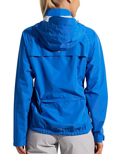WILLIT Regenjacke Damen Wasserdicht Fahrradjacke Sommer Windbreaker Leichte Laufjacke Atmungsaktiv Wanderjacke Radjacke Trekking Windjacke Königsblau M