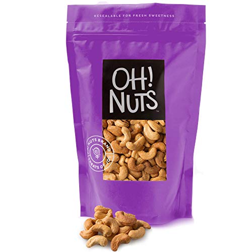 Oh! Nuts Dry Roasted Salted Cashews | Fresh, Finely Salted, & Healthy, Protein Snacks | Resealable 3-Lb. Bulk Bag | Vegan & Gluten-Free Snacking | Bulk Nut Snack Food | Paleo & Keto Diets #TOP16