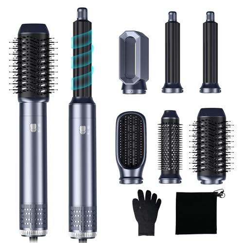 6 in 1 Air Styler & Spazzola Asciugacapelli Spazzola Asciugacapelli Multifunzione 6 IN 1 Asciugacapelli Air Styler Con Spazzola Lisciante Ferro Arricciacapelli ad aria Calda, Styling