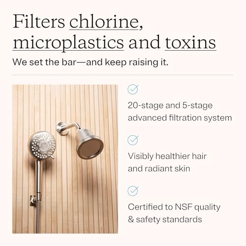 Image of MDhair Mounted & Handheld Filtered Showerhead Bundle for Healthier Hair & Skin - Multi-Stage Filter Removes Chlorine & Heavy Metals, Dermatologist-Formulated Shower Head Filter for Hard Water
