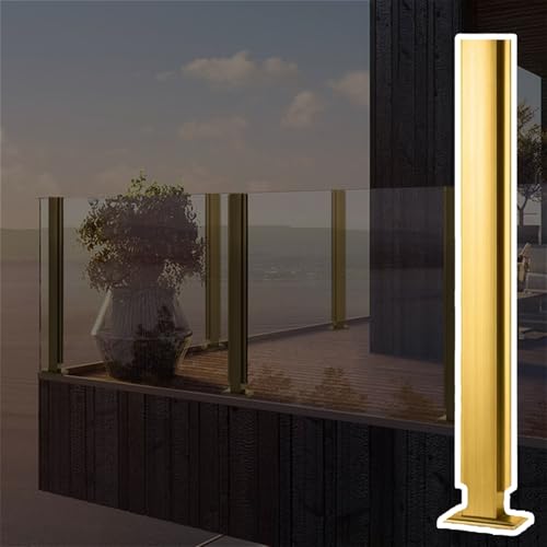 Balustrade Panels Pillar with Slots &amp; Base, Heavy Duty Glass Panel Fencing Railing Column for Guardrails/partitions/terraces, Vitreous Banisters Post(A-MID,Height 40in/100cm)