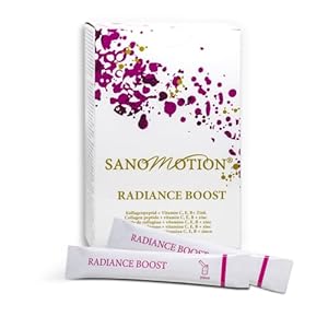 Sanomotion 5000mg Collageen poeder x30 collageendrank met Vitamine C E B Zink. Verhoogt het hyaluronzuur, maakt de huid strakker, anti-rimpel, versterkt haar en nagels, ondersteunt het immuunsysteem.