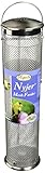 Aspects Nyjer Seed Mesh Wire Finch Bird Feeder, Brushed Nickel,Medium
