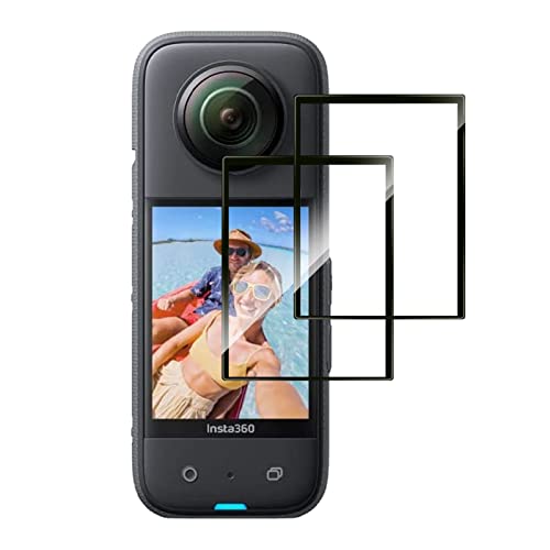 Holilo para Insta360 X3 Accesorios【2 Piezas】 Protector de Pantalla Cristal Templado, 9H Dureza HD Vidrio Templado Anti-Arañazos Sin Burbujas Glass Screen Protector Cover