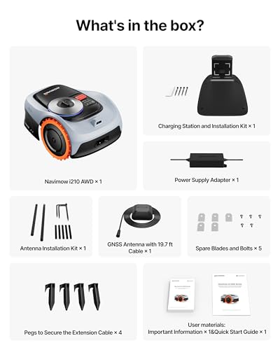 Segway Navimow i210 AWD Robot Lawn Mower Wire Free with Garage S, All-Wheel Drive for 45% Slopes, EFLS NRTK + Vision Auto Mapping, Covers 1/4 Acre (Garage Shipped Separately) - Image 7