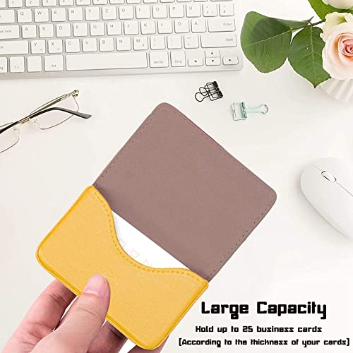 Waylipun Business Card Holder, PU Leather Business Card Case - Image 2