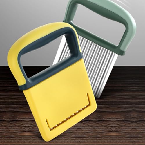 Cortadora de Papa Ondulada de Acero Inoxidable con Caja Amarilla miniatura 7