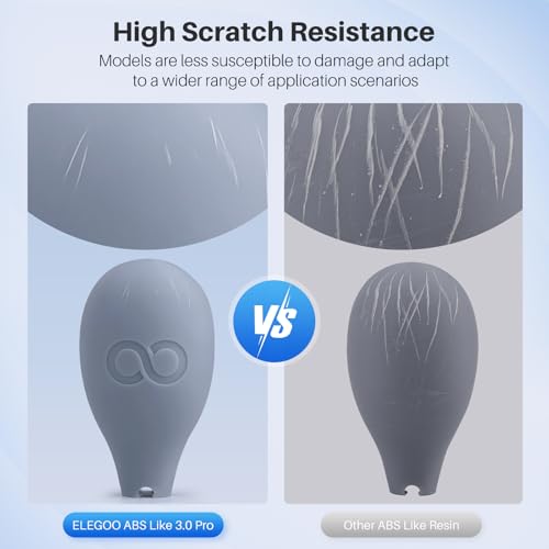 Image of ELEGOO ABS-Like Resin 3.0 Pro, 3D Printer Resin with Low Viscosity and High Precision, 405nm Rapid UV-Curing Photopolymer Resin, 3D Resin for LCD /DLP 3D Printing, White 1000G