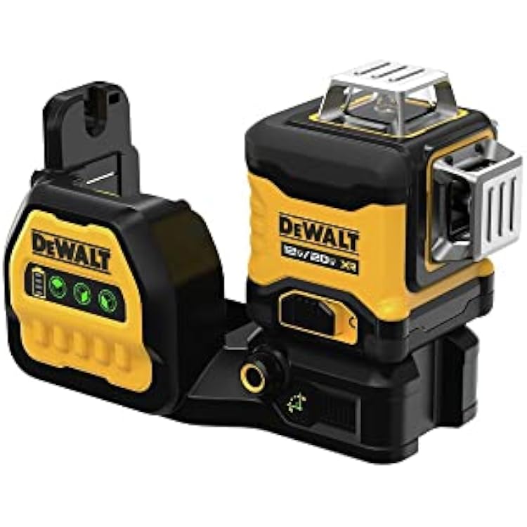 DEWALT 20V/12V MAX Laser Level Kit, 3 x 360, Green (DCLE34030G), Color Yellow