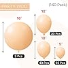PartyWoo Nude Balloons 140pcs Different Sizes of 18 12 10 5 Inch Apricot Boho Fall Neutral Balloon Arch Kit Garland for Graduation Birthday Boy Baby Shower Theme Party Decorations Brown-F05 #5