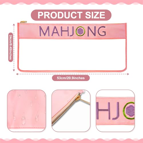 Bolsa para Mahjong American de 20.9 x 9.45 pulgadas color rosa miniatura 2