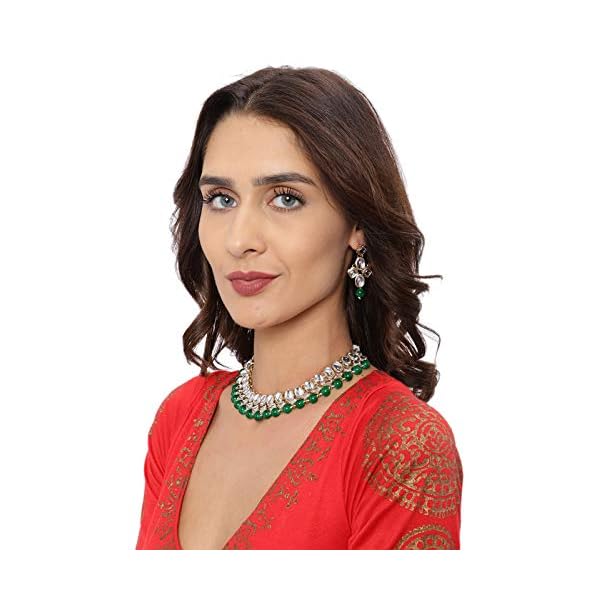 ZAVERI PEARLS Combo Of 2 Traditional Kundan & Pearl Necklace Set For Women-ZPFK9057 - Image 4