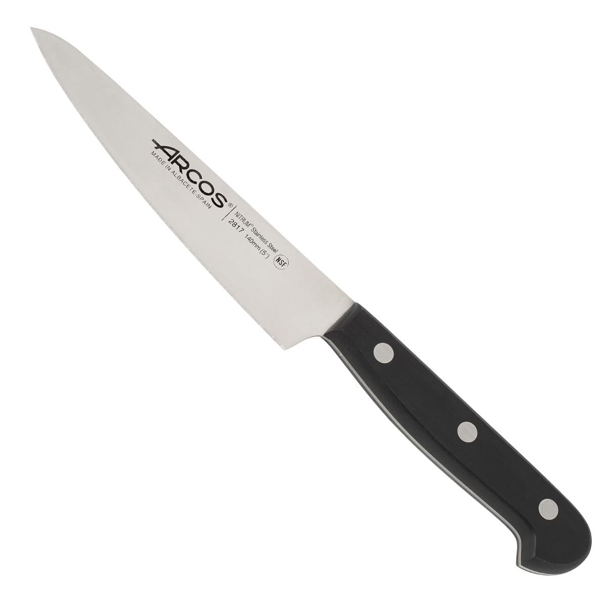 Arcos Carving Knife 7 Inch Nitrum Stainless Steel and 190 mm blade. Butcher Knife For Boning. Ergonomic Polyoxymethylene POM Handle. Series Universal. Color Black — Amazon image 23