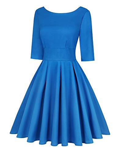 Image of MINTLIMIT Women's 1950s Retro Vintage Cocktail Party 3 /4 Sleeve Swing Dress