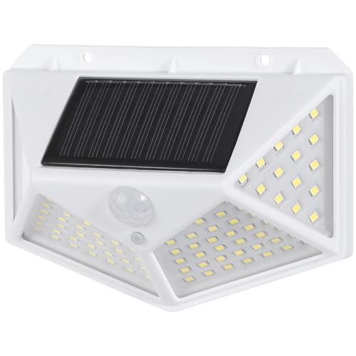 HONITANO Luz Solar Sensor Exterior LED Lámpara Solar de Pared con Detección Infrarroja Iluminación para Jardín y Patio Fácil Instalación y Energía Renovable