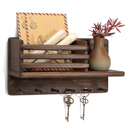 Rebee Vision Pine Wood Key Holder Wall Mount - Farmhouse