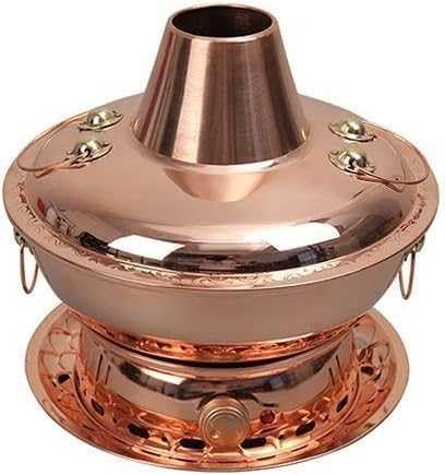 Olla caliente china de cobre puro 32 cm miniatura 1