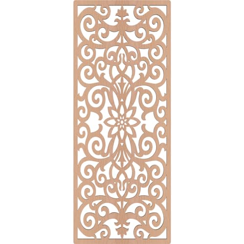 Image of Buel Decorative Pierced Fretwork Wood Wall Panels, 11 3 /8 inchW x 29 3 /8 inchH x 3 /8 inchT, Alder
