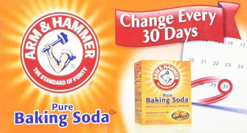 Kajal Doppelpack: 2 x 454g Arm & Hammer Backsoda Backpulver - Natriumcarbonat Pulver für vielseitige Anwendung beim Backen - 908g Gesamtinhalt mit Kajal Sticker