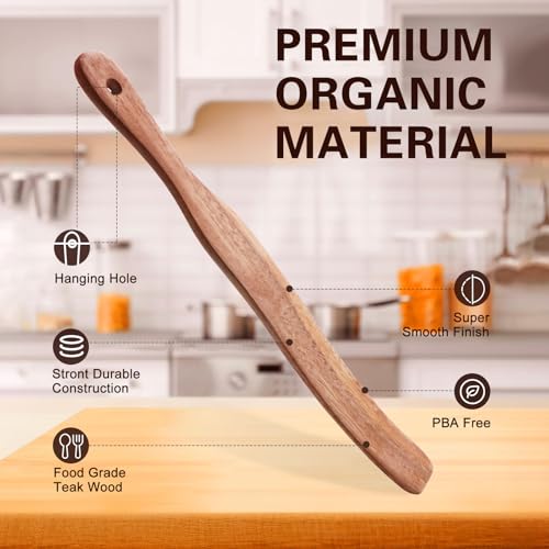Teak Wood Spurtle for Sourdough